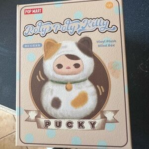 Pop Mart Pucky Roly Poly Kitty Plush - White, Brown, Black